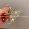 Presilha Garra de Cristal Strass Estilo Coreano para Mulheres, Adequada para Penteados de Coque, Presilha Tubarão com Design Elegante, Acessório de Prendedor para Rabo de Cavalo Alto