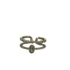 Anillo de Encaje Dorado Retro para Café para Mujer Diseño de Nicho Sensación de Alta Gama Lujo Ligero Exquisito Abierto Ajustable No se Desvanece Anillo para Dedo Índice