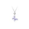 Collar de doble aro con diseño original de BaObAO en plata de ley s925 con diseño de novias y mariposa de Versalles con esmalte estrellado