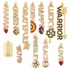 M22 novo pingente de cobre puro micro-incrustado Sonho de Amor Feliz Chefe Feliz letra feliz
