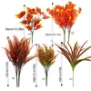 Plantas Artificiales Transfronterizas Decoración de Acción de Gracias Flores Falsas Flores de Seda Hojas de Eucalipto Plantas Decorativas para Exteriores Anti-UV