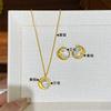 Moda Europea y Americana Exquisito Versátil Estrella Mar Luna Concha Colgante Collar En Realidad Ahora Cadena de Clavícula de Alta Gama