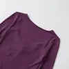 Top base de manga larga con cuello en V retorcido, de estilo europeo y americano moderno, puro y sexy, para mujer, camiseta de manga larga ajustada y adelgazante.