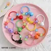 Llavero de campana colorido estilo Ins con cuentas de letras en inglés, accesorio para manualidades, colgante fresco y simple