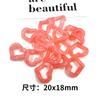 Hebilla de cadena de amor acrílica de 20 x 18 mm, cadena bicolor con diseño de nube, para bolso, llavero, zapatos, accesorios de joyería DIY
