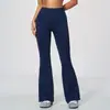 Pantalones de yoga acampanados de cintura alta sin costuras, con diseño levanta glúteos, alta elasticidad, transpirables, de secado rápido y adecuados para correr al aire libre, fitness y otras actividades deportivas.. Modelo 5112