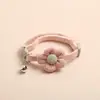 1 Pieza Collar para Gato con Material Suave y Flor Tejida a Mano Ajustable Seguridad Gatito Collar para Piel Sensible Ligero Decorativo Collar para Mascota con Cascabel Extraíble
