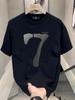 Camiseta Marca de Moda de Alta Gama Manga Corta para Hombre Verano 2025 Nueva Ins Suelta Delgada Cuello Redondo Algodón Puro Guapo Top Camiseta