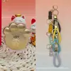 Colgante de Gato de la Suerte de Oro Puro 999, Cordón de la Serie del Oso de la Suerte, Promoción de Transmisión en Vivo de Tiktok