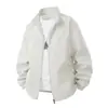 Chaqueta Casual para Hombre 2026 Nueva Transfronteriza, Cuello Alto, Color Sólido, Sencilla, Holgada, Tallas Grandes, Chaqueta Juvenil