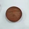 Base de Incenso Sem Cinzas de Madeira de Nogueira Preta Inserção de Incenso de Madeira Maciça Doméstica Queimador de Incenso Zen para Cerimônia do Chá Latão