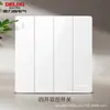 Panel de enchufe e interruptor Delixi placa grande cinco orificios pared aire acondicionado con lámpara tipo 86 16 A instalación empotrada 501 blanco