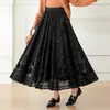 Saia Feminina Aveludada da Moda para Outono/Inverno 2026, Nova Saia Plissada de Cintura Alta que Cobre o Quadril, Saia Evasê Elegante Dupla Face