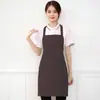 Delantal publicitario logo personalizado estampado de patrón publicidad cocina camarero especial cintura ropa de trabajo mujeres al por mayor