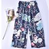 Nuevos Pantalones de Pijama de Algodón para Mujer de Verano, Pantalones Capri Delgados de Corte Amplio Talla Grande, Se Pueden Usar Afuera, Pantalones para el Hogar al por Mayor, Versátiles