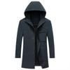 Jaqueta Casual Masculina Nova Estilo Primavera e Outono 2026 com Capuz Removível, Casaco Fino Versátil Moda Coreana Business