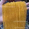 Cuentas Sueltas de Cristal Amarillo de Alta Calidad de 4 mm, Cadena de Cuentas Redondas de Piedra Venus Amarilla, Accesorios para Joyería DIY, Cadena para Mamá al por Mayor