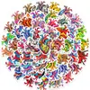 50 Pegatinas Coloridas de Corazón Anatómico, Graffiti Personalizado de Órganos Humanos Pegatinas Decorativas Impermeables para Maleta Cuaderno