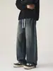 Ropa de Hombre Fengshe / 2026 Otoño-Invierno Nuevo Estilo Americano Holgado Retro Jeans de Guadaña Pantalones Largos para Hombre
