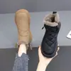 Botas de nieve populares para mujer de invierno, forradas de felpa y engrosadas para abrigar, zapatos de algodón estilo Noreste, impermeables y antideslizantes, botines versátiles y de moda