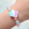 Pulseira de pérola das crianças bonito bebê menina dos desenhos animados animal flor princesa pulseira pulseira elástica frisado pulseira