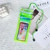 Bolsa impermeable transparente de PVC para teléfono móvil, bolsa para teléfono móvil con airbag plegable triple, funda protectora inflable para teléfono móvil para natación al aire libre