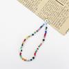 Cadena para teléfono móvil, cadena portátil para niñas, cordón de flores de colores, colgante de funda para teléfono con cadena corta japonesa y coreana de celebridades de Internet