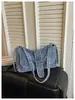 Yuezi 2026 Verão Novo Design Bolsa para Motocicleta Retrô Tendência Menina Popular Bolsa de Axila Moda Versátil Jeans Bolsa Transversal