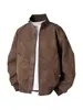 Chaqueta de Cuero Casual de Alta Gama Versátil 2026 con Cuello Alto Holgada Cortavientos Otoñal para Hombre Ropa para Hombre de Moda de Alta Gama