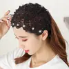 Faixa de Cabelo com Contas Transfronteiriça Feminina Renda Branca Oca Respirável Cobertura de Cabelo Faixa de Cabeça de Aba Larga Fita Adesiva para Prender o Cabelo Faixa de Cabelo Proteção de Cabelo