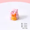 Acessórios de Resina de Porquinho Rosa Fofo e Ganancioso, Boneca de Lanche Casa de Bonecas Animal DIY Saco Surpresa Enfeites de Mesa para Carro