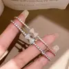 Pulseira de Zircônia em Laço Estilo Coreano Ins, Design de Nicho de Alto Padrão, Pulseira Exquisita, Acessório de Mão Versátil e Elegante para Mulheres