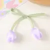 Tulipa Laço Flor Botão Flor de Tecido Flor de Tecido DIY Acessórios para Roupas Acessórios para Joias Decoração Estéreo Pequena Fresca