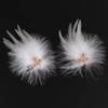 Nuevo Super Fairy - Tocado de plumas blancas, horquilla para el pelo de celebridades de Internet, vestido de novia, fotografía diaria, viaje, accesorios distintivos para el cabello con plumas dulces