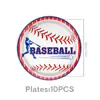 Os Suprimentos de Festa Temáticos de Baseball Mais Populares da Amazon Banner de Decoração de Aniversário de Baseball Balão Pendurado Utensílios de Mesa para Festa