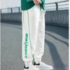 Pantalones deportivos pierna-tobillo para hombre, holgados casuales con forro polar, primavera y otoño, adolescente, estilo americano, callejero, pantalones deportivos, marca de moda Ins