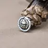 Yiluya Plata S925 patrón de golpeo de cráter Colgante Dios Amarillo de la Riqueza Accesorios de estilo étnico del Tíbet Accesorios de cuentas para DIY