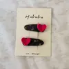 Pinza para el pelo de terciopelo con forma de corazón y flores estilo coreano para principios de otoño para mujer, modelo nuevo 2025, pinza dulce para flequillo para niñas