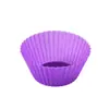 En stock grado alimenticio redondo silicona taza para magdalenas casero pastel gelatina herramientas para hornear molde diy fabricantes al por mayor