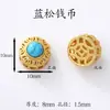 Accesorios estilo chino Chapados en oro Cuentas espaciadoras Pulsera hecha a mano para DIY Cadena para teléfono Color del Dios de la Riqueza Amarillo Colgante de la fortuna que conserva el color Agujero grande Venta al por mayor