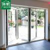 Mampara de cocina de aleación de aluminio con diseño de puente roto, puerta de cristal para balcón, persianas, puerta corrediza plegable, mampara de cristal, fábrica