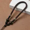 Cuerda de Asa Tejida a Mano, Correa de Tirachinas de Jade, Adorno de Mano, Cuerda para Colgar en Coche de Bodhi, Mayoreo