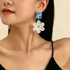 Pendientes de Borla de Pétalo con Estampado de Leopardo de Gama Alta Estilo Maillard de Moda Europea y Americana para Mujer 2026, Elegantes y Exagerados, Hacen que el Rostro Parezca Más Pequeño