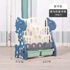 Estante infantil simples casa de chão de pé bebê brinquedo rack de armazenamento jardim de infância rack de livros de plástico dos desenhos animados rack de livros ilustrados