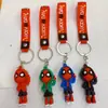 Chaveiro Pingente Boneco Coelho e Urso Espacial de Casal Pvc Fofo Desenho Animado Brinquedo Pequeno Enfeite Pendurado Fábrica em Estoque