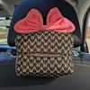 Caja de pañuelos estilo Chanel caja de reposabrazos para coche caja de pañuelos colgante para asiento creativa diosa coche caja de papel para coche