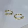 Clip para oreja de plata S925 premium para mujer, estilo francés frío, simple, pequeño y exquisito, con circonita