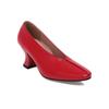 Sapatos de Bruxa para Primavera e Outono Bico Quadrado Boca em V Salto Alto Feminino Boca Profunda Sapatos de Salto Único Mais Fáceis de Combinar Sapatos Femininos J Novos Sapatos 0007006