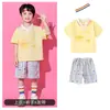 Traje de porrista para el Día del Niño para estudiantes de primaria, conjunto de uniforme de clase para el día del deporte escolar, disfraz de lunares con falda corta para jardín de infantes