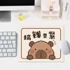 Mousepad de tecido Capivara Jiaji para uso no escritório, Mini tapete de mesa capivara estilo Zen, Tapete antiderrapante de mesa para teclado de computador
